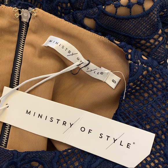 Ministry of Style Blue WILD THING Lace Dress NWT - Picture 11 of 14